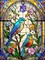 Sunsout Stained Glass Flowers and Bluebirds 500 pc Jigsaw Puzzle 71857